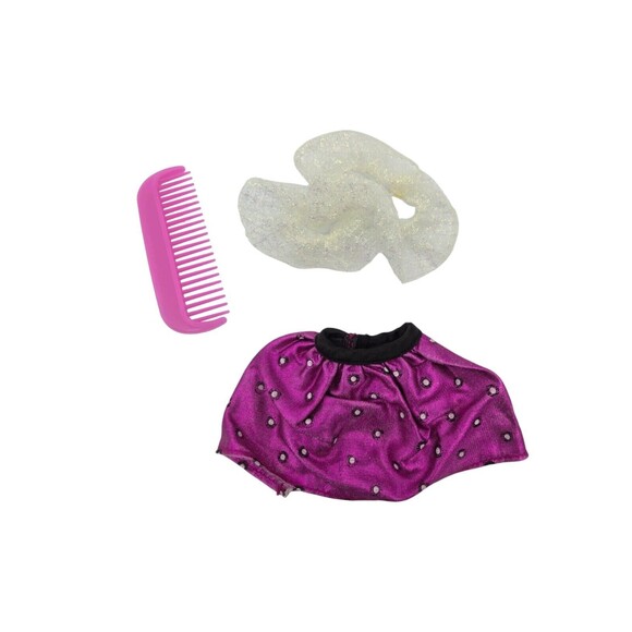 Vintage 1990 Kenner Cool Cuts Kara Doll Clothes Accessory 3pcs Skirt Scarf Comb - Picture 1 of 10